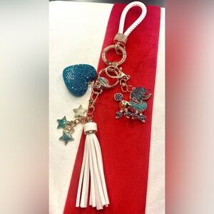 Glamorous dog leash accessory, key chain or purse charm.